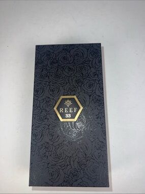 Reef Navy Box with Gold Hexagon Logo